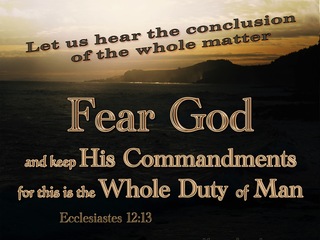 Ecclesiastes 12:13 Fear God And Keep His Commandments (brown)